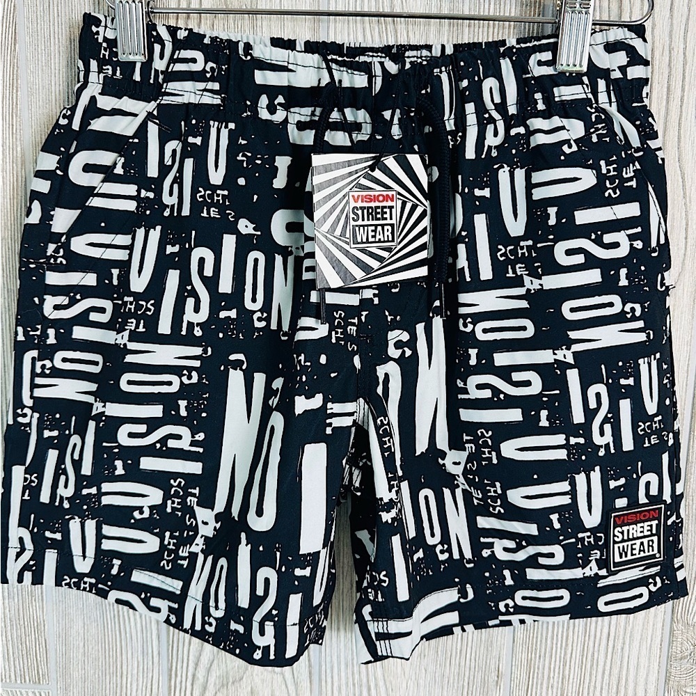 NEW! BOYS VISION STREET WEAR Skater Swim Shorts Size Medium 10 NWT Summer Beach